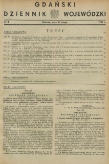 Gdański Dziennik Wojewódzki. 1949, nr 3 (10 lutego)