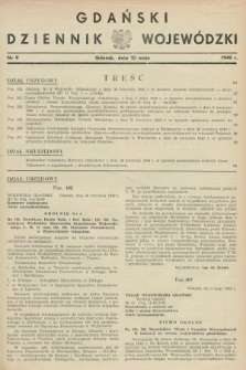 Gdański Dziennik Wojewódzki. 1949, nr 9 (10 maja)