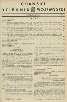 Gdański Dziennik Wojewódzki. 1949, nr 14 (25 lipca)