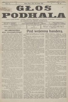 Głos Podhala : aktualny tygodnik powiatów: gorlickiego, jasielskiego, limanowskiego, nowosądeckiego, nowotarskiego i żywieckiego. 1934, nr 8