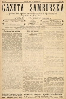 Gazeta Samborska : pismo poświęcone sprawom ekonomicznym i społecznym okręgu: Sambor, Stary Sambor, Turka. 1911, nr 12