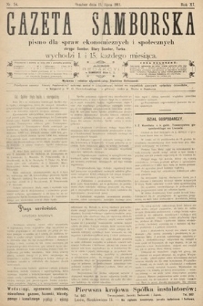 Gazeta Samborska : pismo poświęcone sprawom ekonomicznym i społecznym okręgu: Sambor, Stary Sambor, Turka. 1911, nr 14