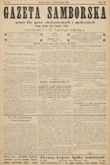 Gazeta Samborska : pismo poświęcone sprawom ekonomicznym i społecznym okręgu: Sambor, Stary Sambor, Turka. 1911, nr 19