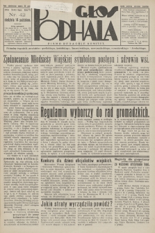 Głos Podhala : aktualny tygodnik powiatów: gorlickiego, jasielskiego, limanowskiego, nowosądeckiego, nowotarskiego i żywieckiego. 1934, nr 42