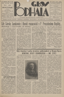 Głos Podhala : aktualny tygodnik powiatów: gorlickiego, jasielskiego, limanowskiego, nowosądeckiego, nowotarskiego i żywieckiego. 1934, nr 48