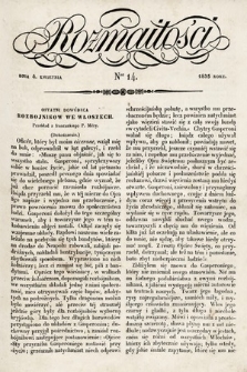 Rozmaitości : pismo dodatkowe do Gazety Lwowskiej. 1835, nr 14