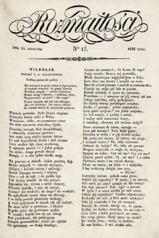 Rozmaitości : pismo dodatkowe do Gazety Lwowskiej. 1835, nr 15