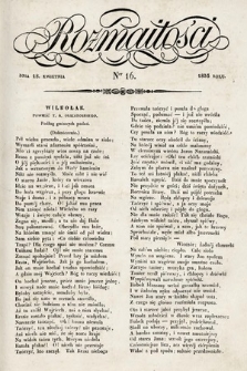 Rozmaitości : pismo dodatkowe do Gazety Lwowskiej. 1835, nr 16