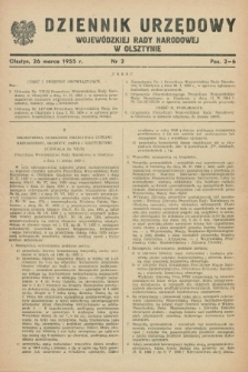 Dziennik Urzędowy Wojewódzkiej Rady Narodowej w Olsztynie. 1955, nr 2 (26 marca)