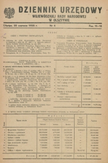 Dziennik Urzędowy Wojewódzkiej Rady Narodowej w Olsztynie. 1955, nr 4 (30 czerwca)