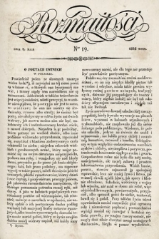 Rozmaitości : pismo dodatkowe do Gazety Lwowskiej. 1835, nr 19