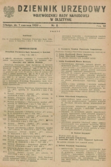 Dziennik Urzędowy Wojewódzkiej Rady Narodowej w Olsztynie. 1959, nr 8 (1 czerwca)
