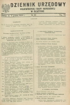 Dziennik Urzędowy Wojewódzkiej Rady Narodowej w Olsztynie. 1959, nr 23 (5 grudnia)