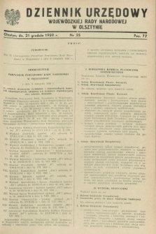 Dziennik Urzędowy Wojewódzkiej Rady Narodowej w Olsztynie. 1959, nr 25 (21 grudnia)