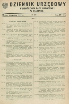 Dziennik Urzędowy Wojewódzkiej Rady Narodowej w Olsztynie. 1959, nr 28 (30 grudnia)