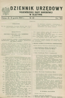 Dziennik Urzędowy Wojewódzkiej Rady Narodowej w Olsztynie. 1959, nr 30 (31 grudnia)