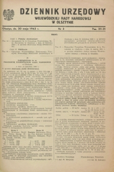 Dziennik Urzędowy Wojewódzkiej Rady Narodowej w Olsztynie. 1962, nr 3 (20 maja)
