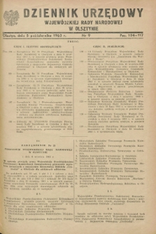 Dziennik Urzędowy Wojewódzkiej Rady Narodowej w Olsztynie. 1963, nr 9 (5 października)