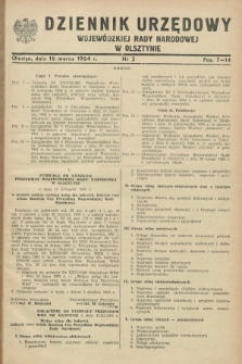 Dziennik Urzędowy Wojewódzkiej Rady Narodowej w Olsztynie. 1964, nr 2 (16 marca)