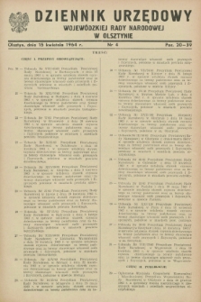 Dziennik Urzędowy Wojewódzkiej Rady Narodowej w Olsztynie. 1964, nr 4 (15 kwietnia)