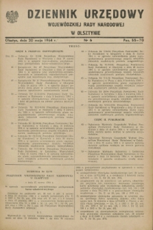 Dziennik Urzędowy Wojewódzkiej Rady Narodowej w Olsztynie. 1964, nr 6 (20 maja)