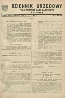 Dziennik Urzędowy Wojewódzkiej Rady Narodowej w Olsztynie. 1965, nr 6 (20 kwietnia)
