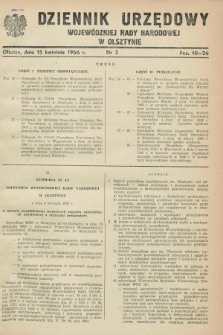 Dziennik Urzędowy Wojewódzkiej Rady Narodowej w Olsztynie. 1966, nr 2 (15 kwietnia)