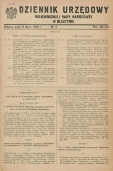 Dziennik Urzędowy Wojewódzkiej Rady Narodowej w Olsztynie. 1966, nr 5 (15 lipca)