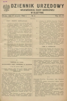 Dziennik Urzędowy Wojewódzkiej Rady Narodowej w Olsztynie. 1966, nr 6 (31 sierpnia)