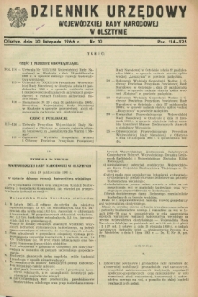 Dziennik Urzędowy Wojewódzkiej Rady Narodowej w Olsztynie. 1966, nr 10 (30 listopada)