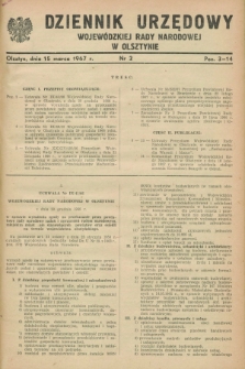Dziennik Urzędowy Wojewódzkiej Rady Narodowej w Olsztynie. 1967, nr 2 (15 marca)