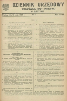 Dziennik Urzędowy Wojewódzkiej Rady Narodowej w Olsztynie. 1967, nr 3 (15 maja)