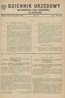 Dziennik Urzędowy Wojewódzkiej Rady Narodowej w Olsztynie. 1967, nr 14 (30 grudnia)