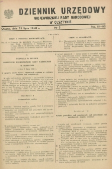 Dziennik Urzędowy Wojewódzkiej Rady Narodowej w Olsztynie. 1968, nr 8 (25 lipca)