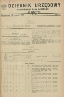 Dziennik Urzędowy Wojewódzkiej Rady Narodowej w Olsztynie. 1968, nr 10 (10 września)