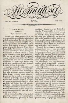 Rozmaitości : pismo dodatkowe do Gazety Lwowskiej. 1835, nr 26