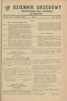 Dziennik Urzędowy Wojewódzkiej Rady Narodowej w Olsztynie. 1969, nr 3 (15 kwietnia)