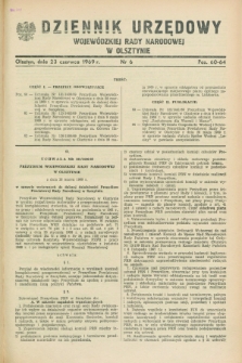 Dziennik Urzędowy Wojewódzkiej Rady Narodowej w Olsztynie. 1969, nr 6 (23 czerwca)