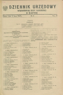 Dziennik Urzędowy Wojewódzkiej Rady Narodowej w Olsztynie. 1969, nr 8 (12 lipca)