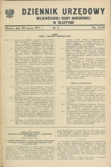 Dziennik Urzędowy Wojewódzkiej Rady Narodowej w Olsztynie. 1971, nr 3 (20 marca)