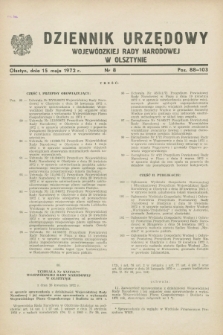 Dziennik Urzędowy Wojewódzkiej Rady Narodowej w Olsztynie. 1972, nr 8 (15 maja)
