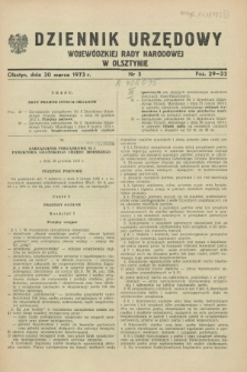 Dziennik Urzędowy Wojewódzkiej Rady Narodowej w Olsztynie. 1973, nr 3 (30 marca)