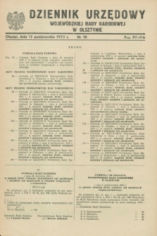 Dziennik Urzędowy Wojewódzkiej Rady Narodowej w Olsztynie. 1973, nr 10 (12 października)