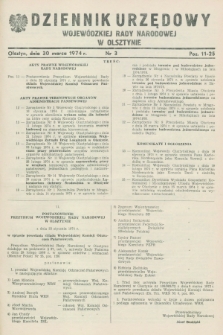 Dziennik Urzędowy Wojewódzkiej Rady Narodowej w Olsztynie. 1974, nr 3 (30 marca)