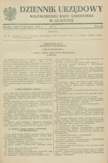 Dziennik Urzędowy Wojewódzkiej Rady Narodowej w Olsztynie. 1974, nr 4 (16 kwietnia)