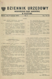 Dziennik Urzędowy Wojewódzkiej Rady Narodowej w Olsztynie. 1975, nr 3 (9 kwietnia)