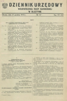 Dziennik Urzędowy Wojewódzkiej Rady Narodowej w Olsztynie. 1975, nr 14 (31 grudnia)