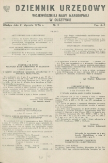 Dziennik Urzędowy Wojewódzkiej Rady Narodowej w Olsztynie. 1976, nr 2 (31 stycznia)