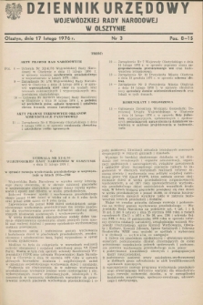 Dziennik Urzędowy Wojewódzkiej Rady Narodowej w Olsztynie. 1976, nr 3 (17 lutego)