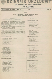 Dziennik Urzędowy Wojewódzkiej Rady Narodowej w Olsztynie. 1976, nr 4 (23 marca)